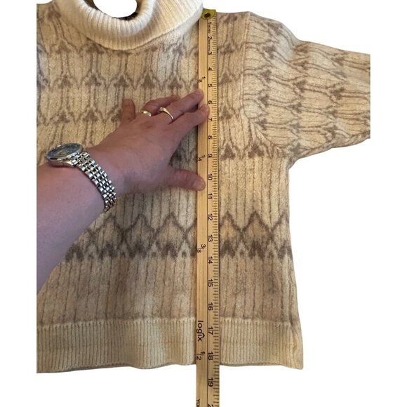 Jeanne Pierre Petites Beige Wool Blend Sweater w/Patterned Knit&Button Details S - Picture 11 of 11